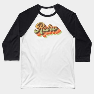 Distressed Retro Typography Design Baseball T-Shirt